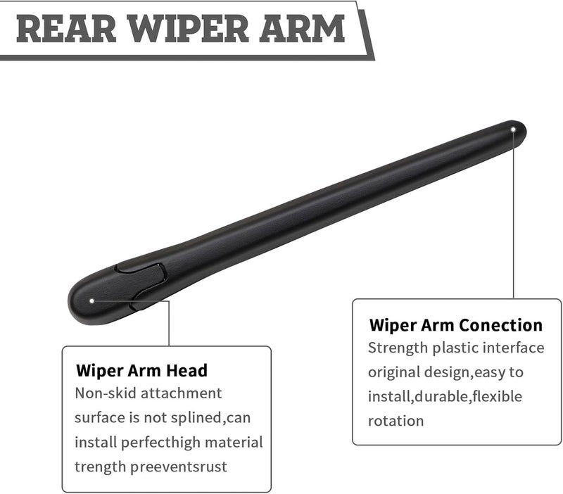 HODEE Rear Wiper Arm Blade Nut Set Replacement for Mercedes-Benz GLE53 GLE63 AMG,GLE350,GLE450,GLE580 W167 2020-2023,Back Windshield Wiper Assembly with Window Wiper Cap Cover Accessories - Image 4